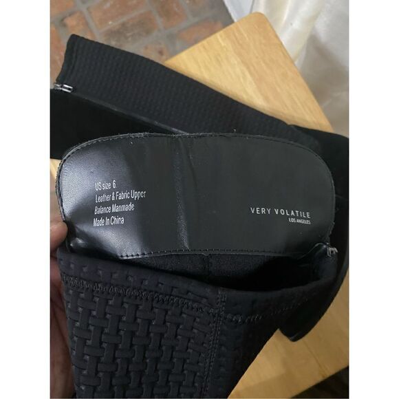 Very volatile black suede tall riding boots knee boots - Picture 6 of 6